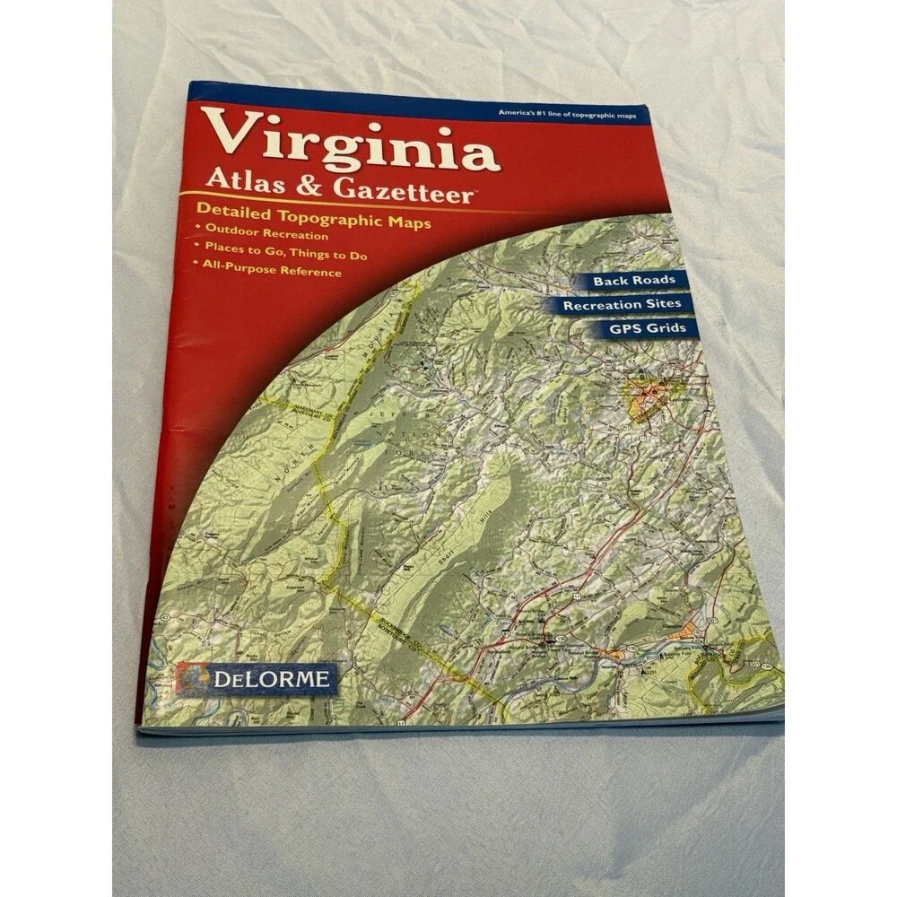 2003 Virginia DeLorme Atlas and Gazetteer Topographic Maps